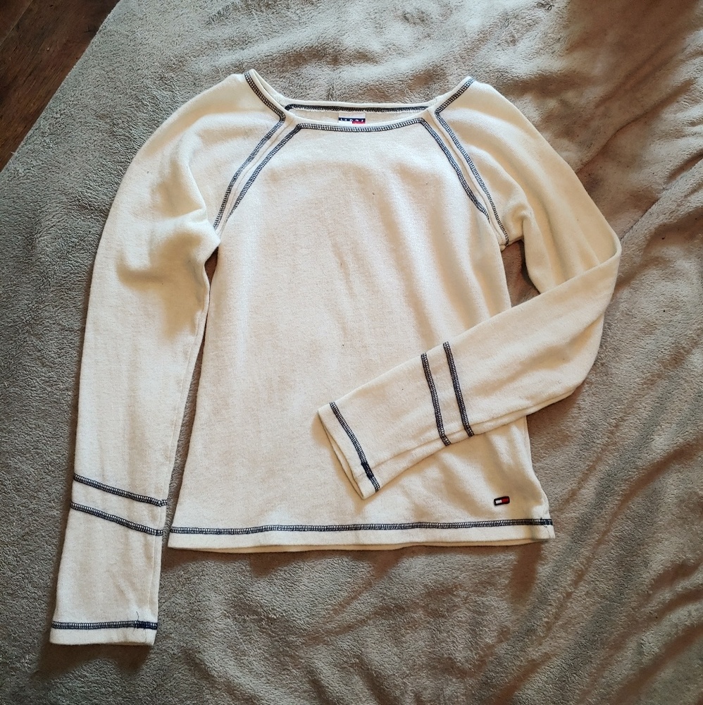 Tommy Jeans blue stitching sweater